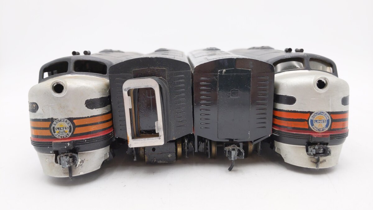 Custom S Scale Southern Pacific F-3 ABBA Diesel Locomotive Set VG