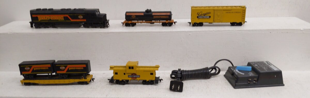 Athearn Tyco 99214-88Z HO Vintage HARLEY-DAVIDSON Train Set VG/Box