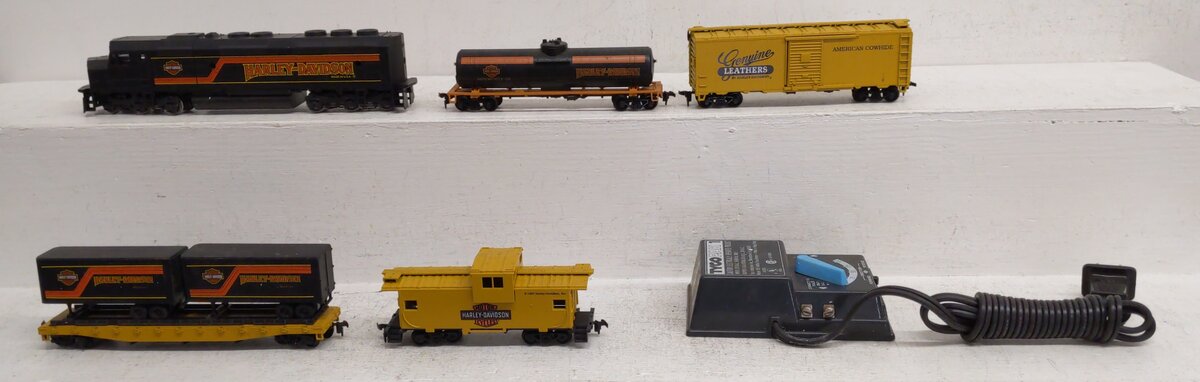 Athearn Tyco 99214-88Z HO Vintage HARLEY-DAVIDSON Train Set VG/Box