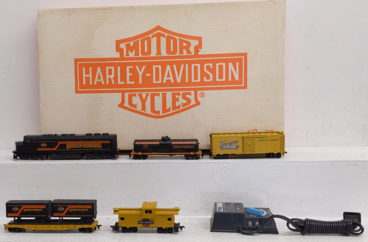 Athearn Tyco 99214-88Z HO Vintage HARLEY-DAVIDSON Train Set VG/Box