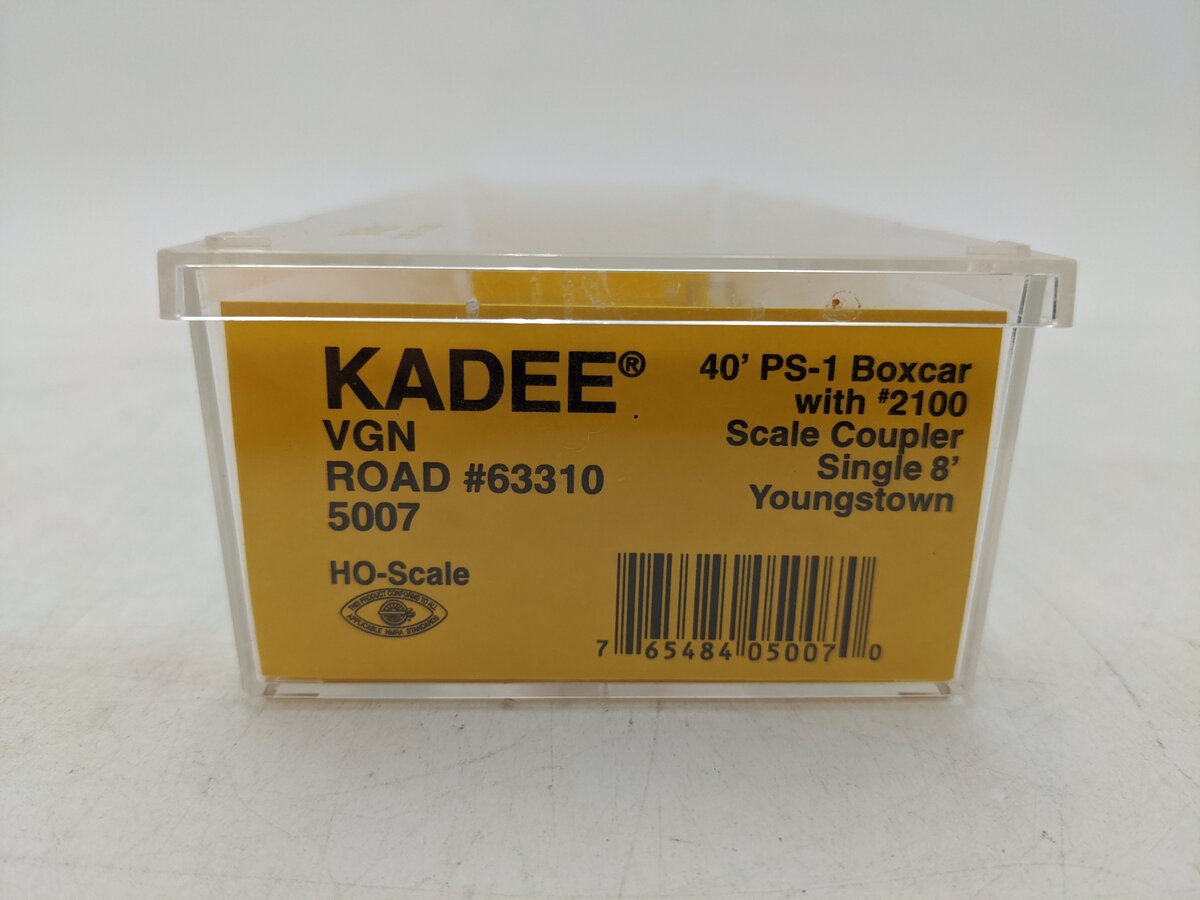 Kadee 5007 HO Virginian 40' PS-1 Boxcar with 8' Youngstown Door #63310 EX/Box