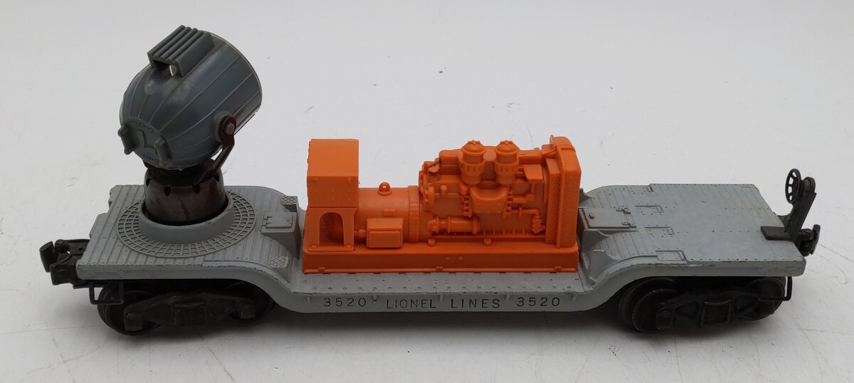 Lionel 3520 Vintage O Lionel Lines Rotating Operating Searchlight Car EX