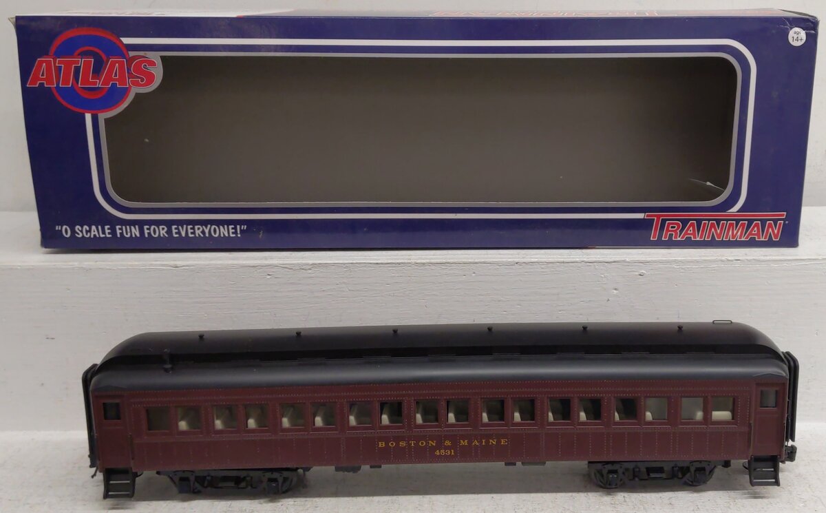 Atlas O Gauge 2001101-2 Boston & Maine 60' Passenger Coach Car #4531 3-rail EX/Box