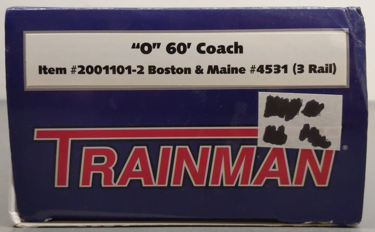 Atlas O Gauge 2001101-2 Boston & Maine 60' Passenger Coach Car #4531 3-rail EX/Box