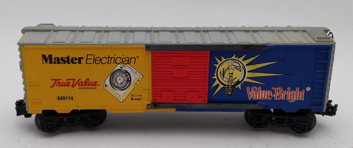 K-Line K649114 O Gauge True Value "Master Electrician" Boxcar EX