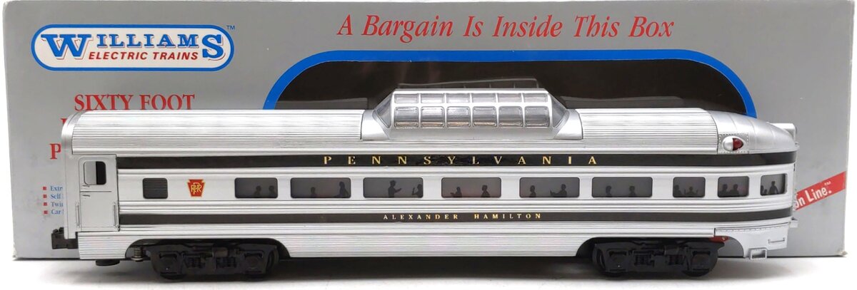 Williams O Gauge Pennsylvania "Alexander Hamilton" Observation Passenger Car EX/Box