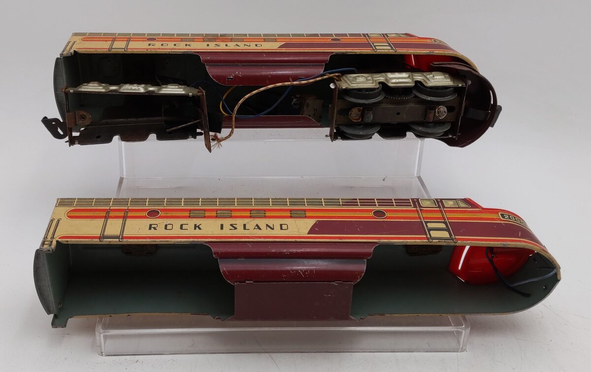 Unique 2000 Vintage O Tinplate Rock Island AA Diesel Locomotive Set