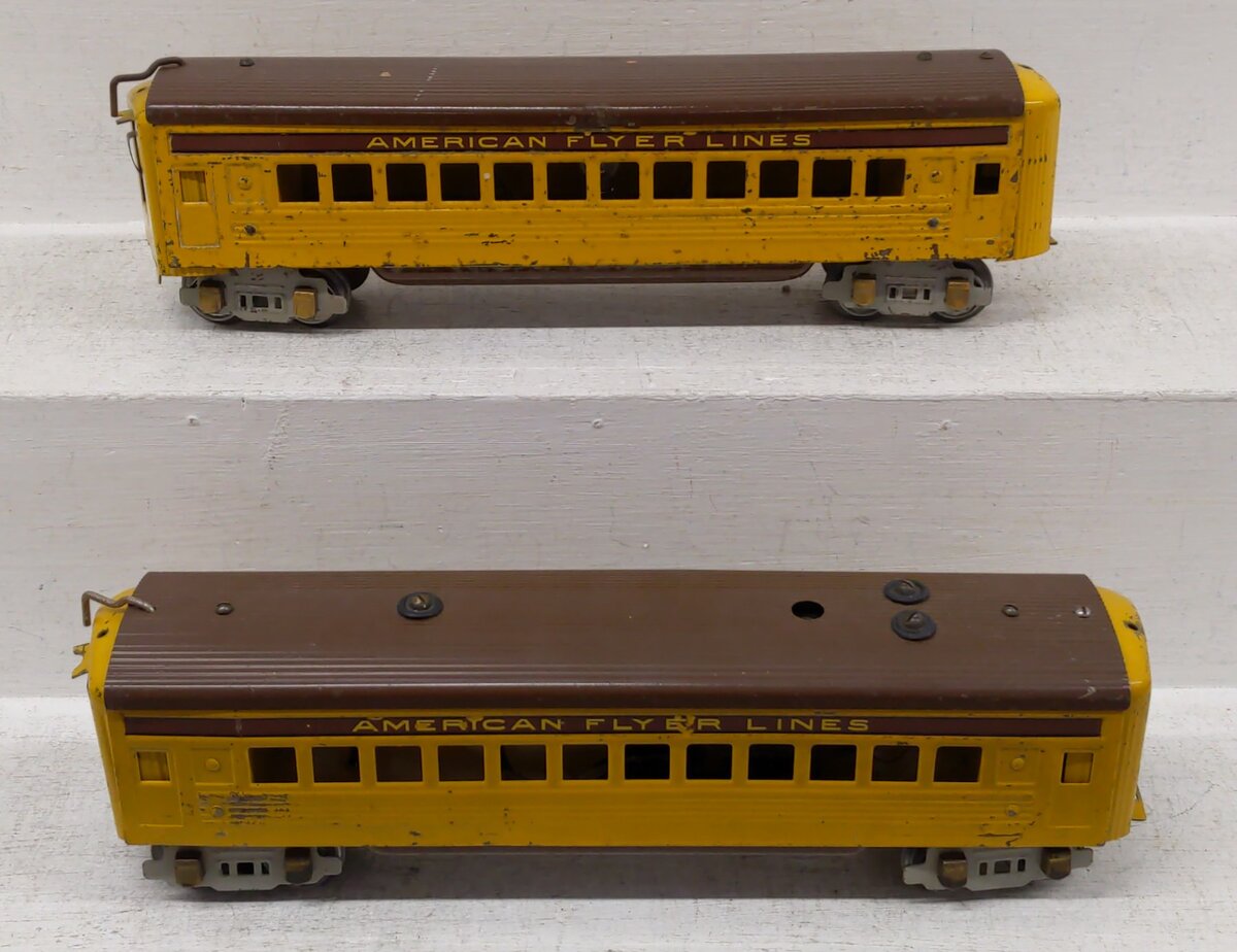 American Flyer Vintage O Scale American Flyer Lines Passenger Cars [2] VG