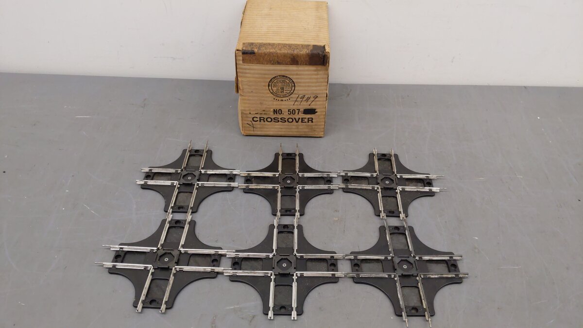 Marx 507 Vintage O O27 Crossing tracks (6) VG/Box