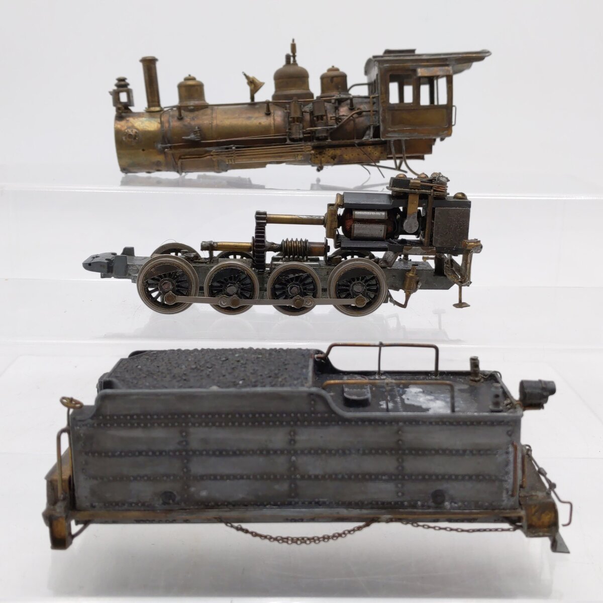 BRASS S Scale 0-8-0 Steam Locomotive with Tender