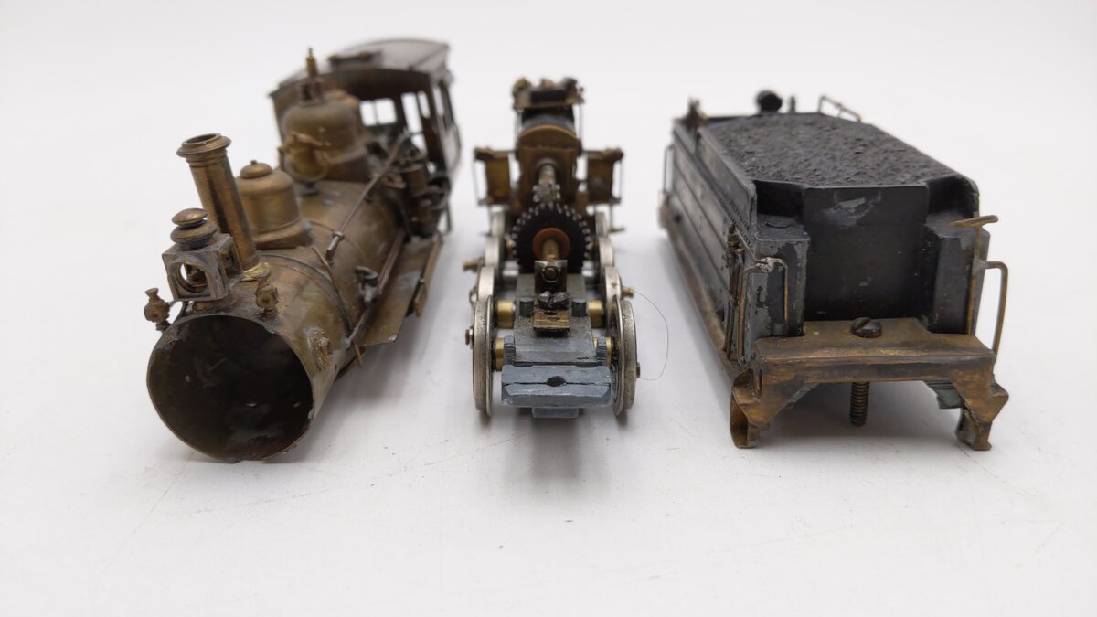 BRASS S Scale 0-8-0 Steam Locomotive with Tender