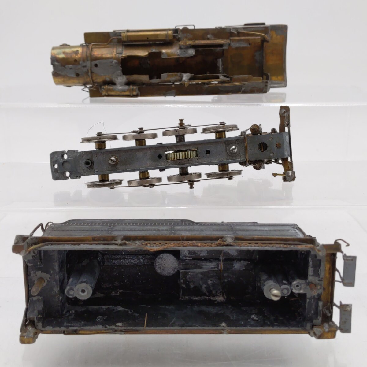 BRASS S Scale 0-8-0 Steam Locomotive with Tender