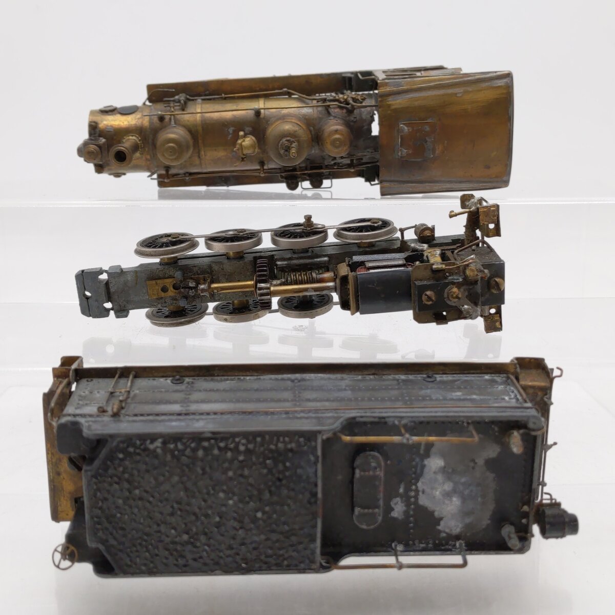BRASS S Scale 0-8-0 Steam Locomotive with Tender