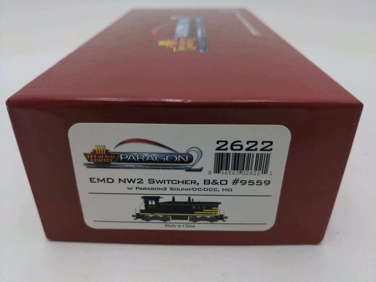 Broadway Limited 2622 HO Scale Switcher Baltimore & Ohio EMD NW2 Paragon2™ #9559 EX/Box
