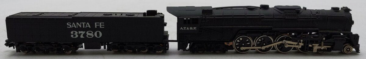 Bachmann 58052 N Scale Santa Fe 4-8-4 Steam Locomotive & 52' Tender #3780 VG