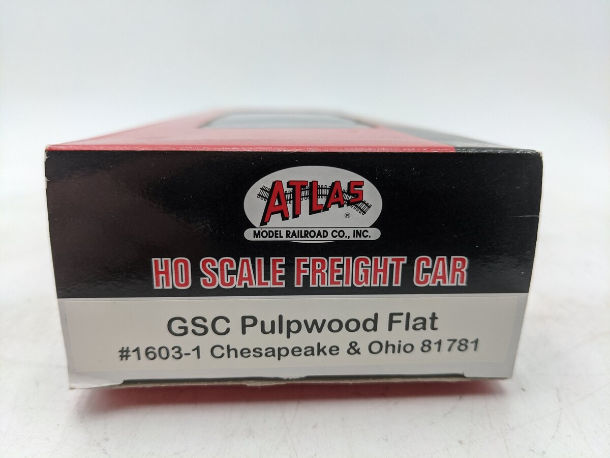 Atlas 1603-1 HO Scale Chesapeake & Ohio GSC Pulpwood Flat Car EX/Box