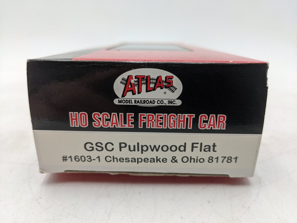 Atlas 1603-1 HO Scale Chesapeake & Ohio GSC Pulpwood Flat Car EX/Box