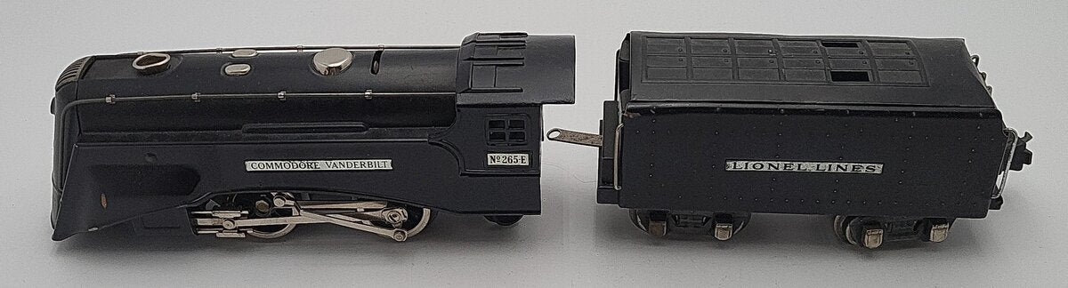 Lionel 265E Vintage O Prewar LL Commodore Vanderbilt Steam Locomotive w Tender