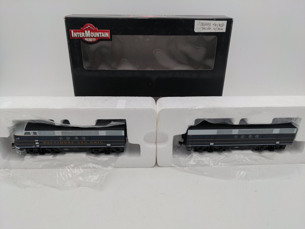 InterMountain 49206S-02 HO Scale Locomotive W/Sound Baltimore & Ohio RR #110/X EX/Box