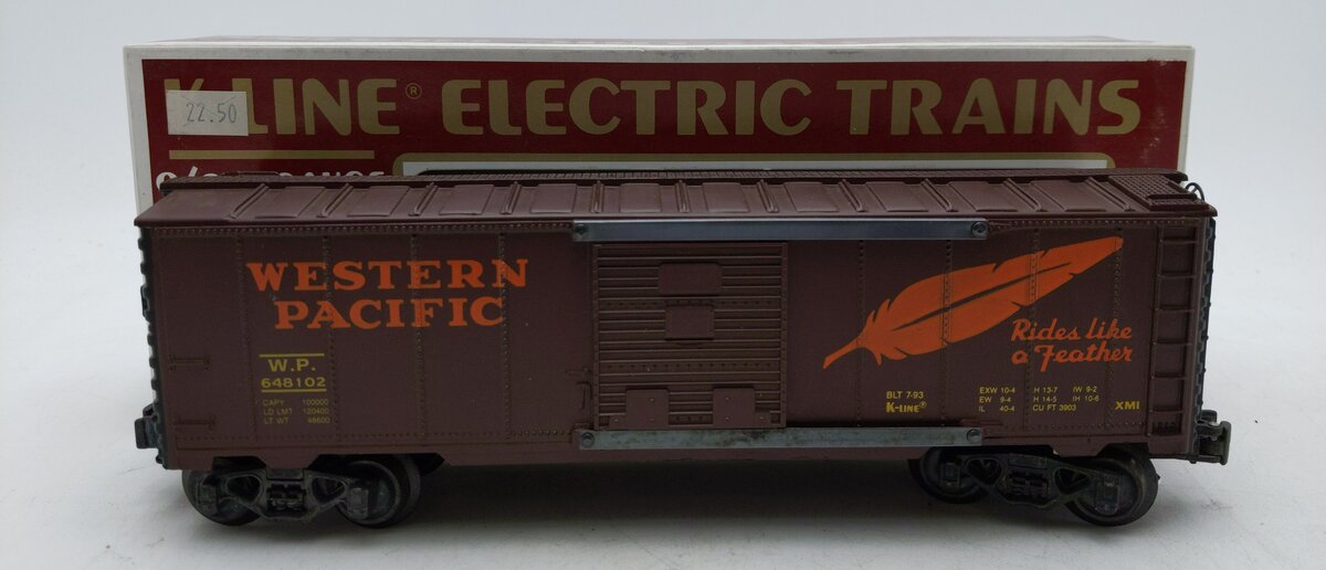 K-Line K648102 O Gauge Western Pacific Boxcar #648102 LN/Box