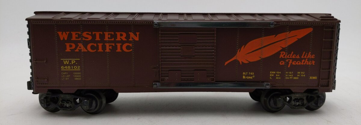 K-Line K648102 O Gauge Western Pacific Boxcar #648102 LN/Box