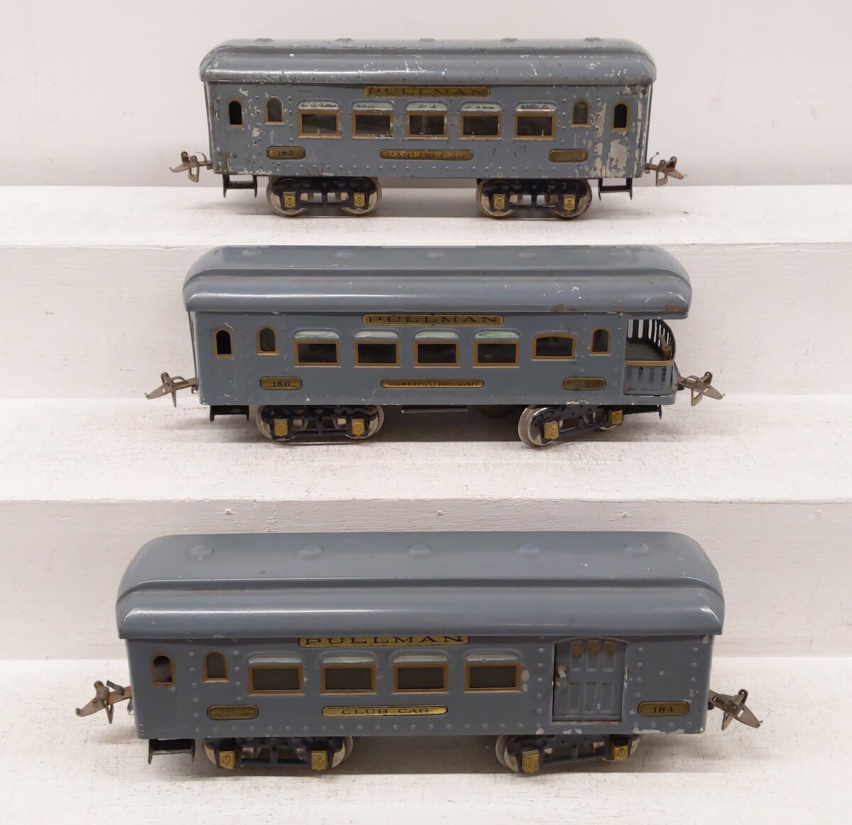 Ives 701R VIntage Standard Gauge New York Passenger Set: 184 185 186