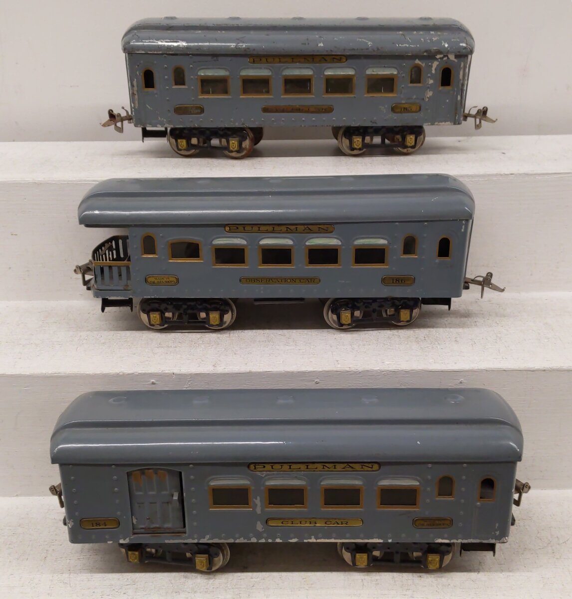 Ives 701R VIntage Standard Gauge New York Passenger Set: 184 185 186