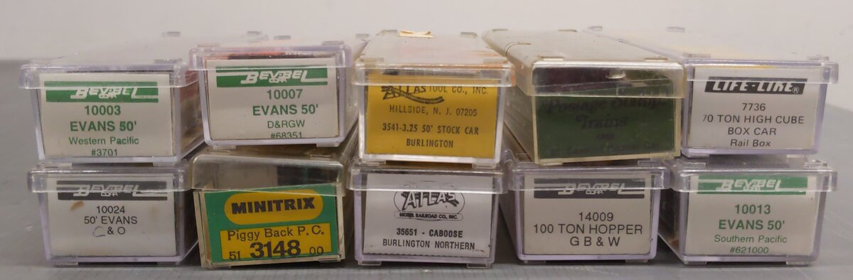 BevBel & Other N Scale Assorted Freight Cars [10] VG/Box