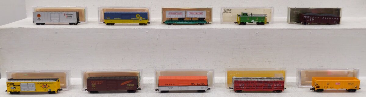 BevBel & Other N Scale Assorted Freight Cars [10] VG/Box