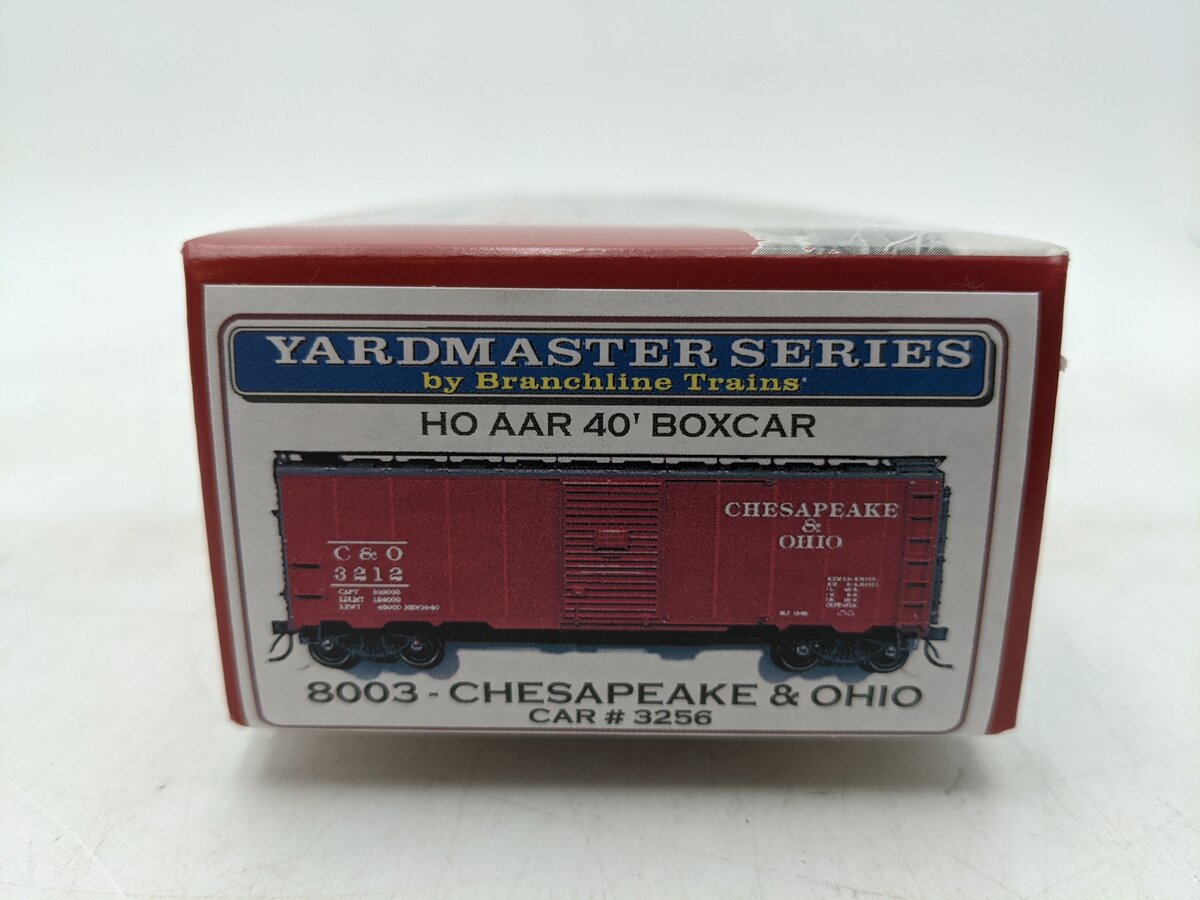 Branchline 8003 HO AAR 40' Chesapeake & Ohio Box Car #3256 Kit EX/Box