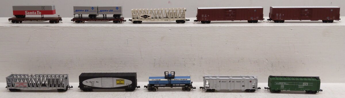 Atlas & Other N Scale Assorted Freight Cars [10] VG/Box