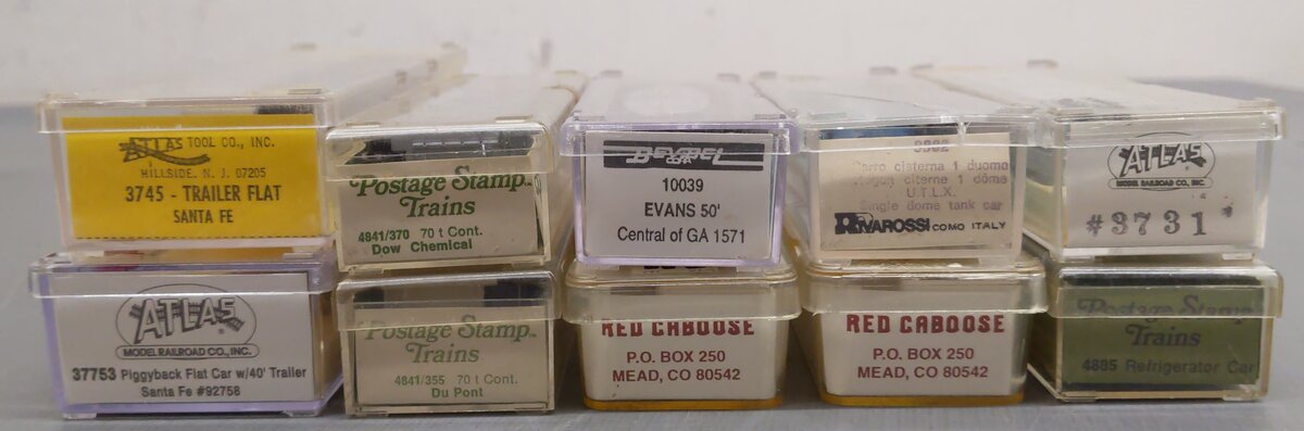 Atlas & Other N Scale Assorted Freight Cars [10] VG/Box