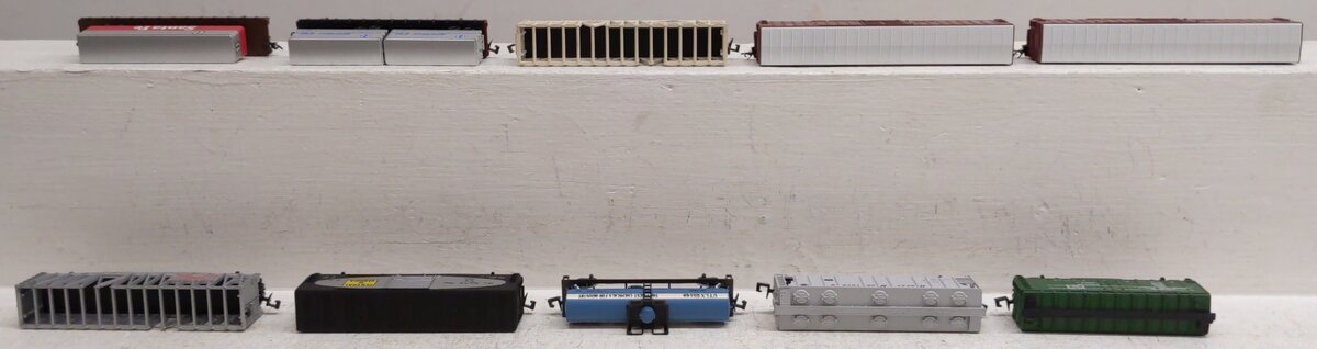 Atlas & Other N Scale Assorted Freight Cars [10] VG/Box