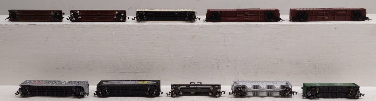 Atlas & Other N Scale Assorted Freight Cars [10] VG/Box