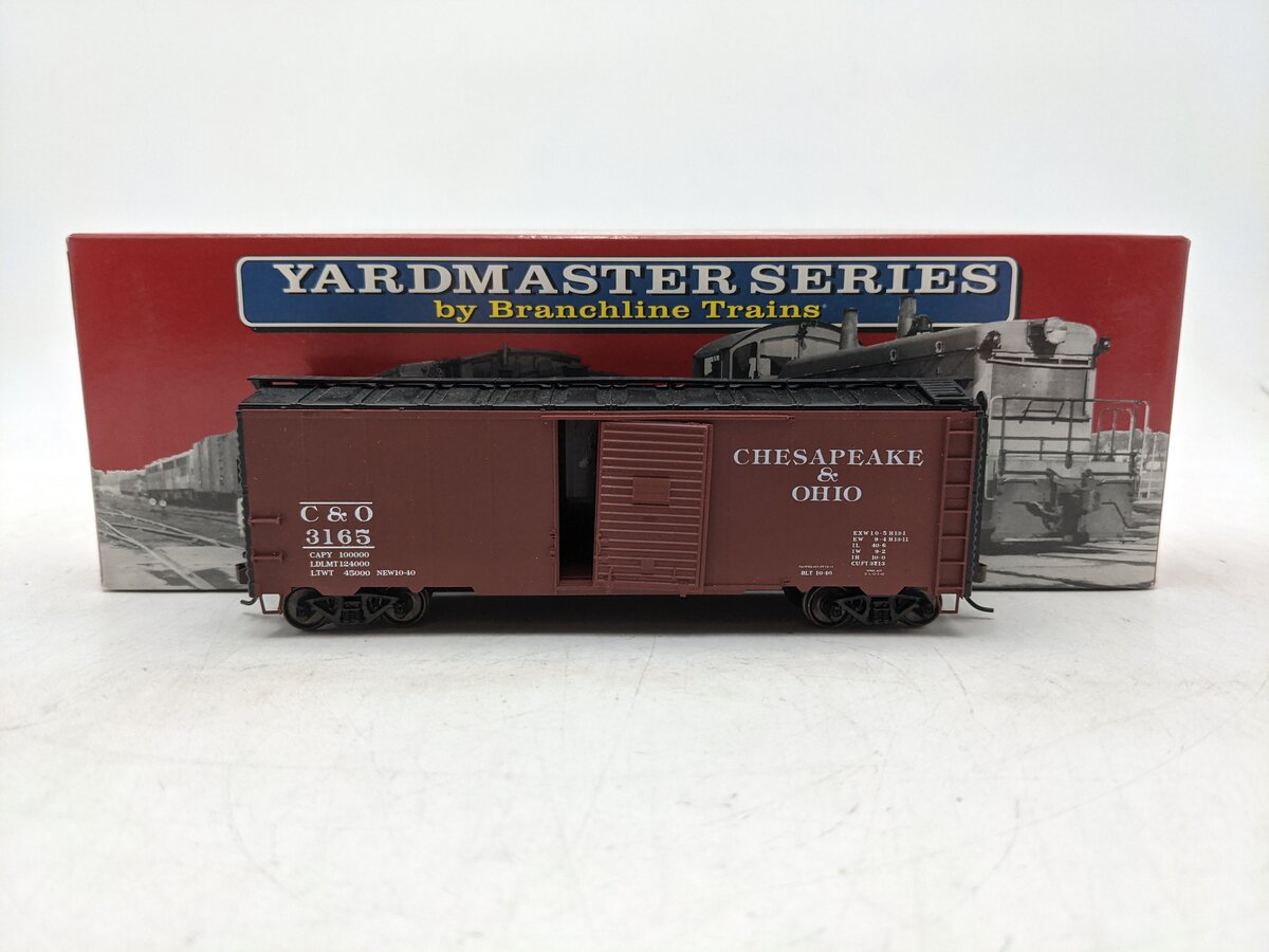 Branchline 8003 HO AAR 40' Chesapeake & Ohio Box Car #3165 Kit EX/Box