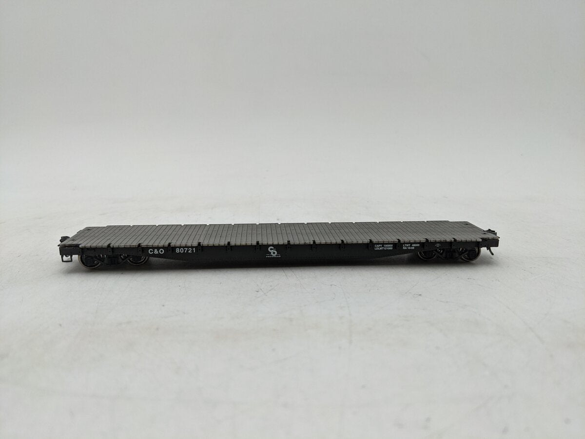 Proto 2000 30603 HO Chesapeake & Ohio 50 Ton Flatcar #80721 EX/Box
