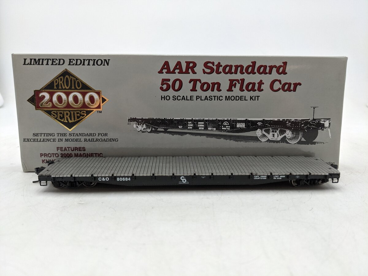 Proto 2000 30602 HO Chesapeake & Ohio 50 Ton Flatcar #80684 EX/Box