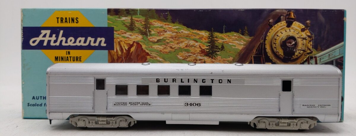 Athearn 1803 HO Scale Chicago Burlington & Quincy RPO Kit-Assembled EX/Box