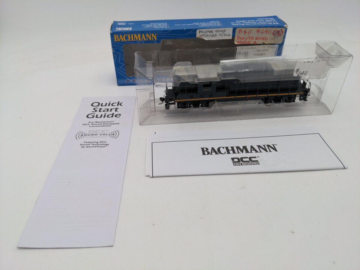 Bachmann 62409 HO Scale Baltimore & Ohio EMD GP7 Diesel Locomotive #6411 EX/Box