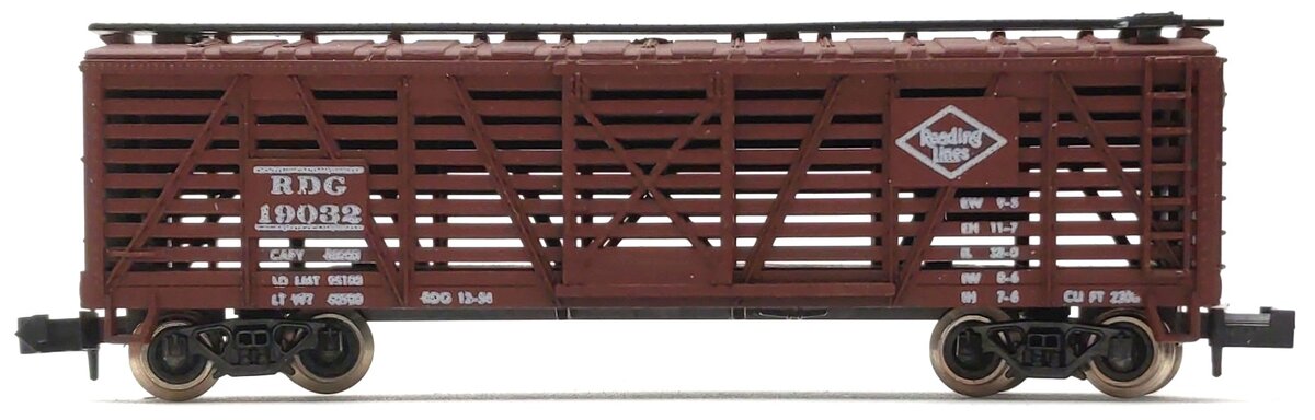 Atlas 2415 N Scale Reading 40' Wood Livestock Freight Car #19032 LN/Box