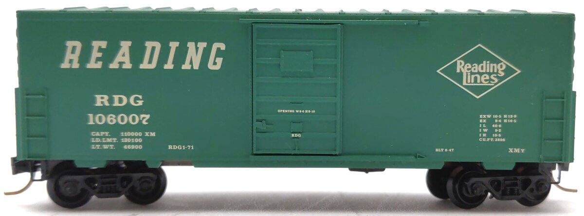 Micro-Trains 02400230 N Scale Reading 40' Standard Single Door Boxcar #106007 LN/Box