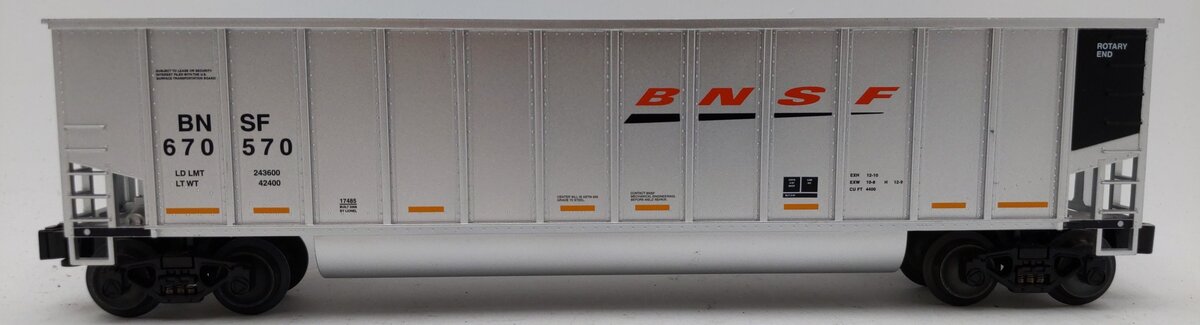 Lionel 6-17482 O Gauge BNSF Bathtub Gondola #670570 EX