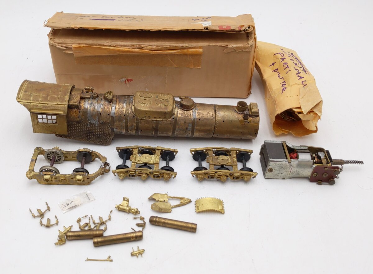 Generic Brass S Scale Steam Locomotive & Tender Kit EX