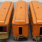 Lionel Vintage O Gauge Prewar Orange Passenger Cars: 606, 605, 605