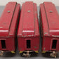 Lionel 710S Vintage O Orange Tinplate Passenger Cars: 710, 710 & 712