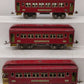Lionel 710S Vintage O Orange Tinplate Passenger Cars: 710, 710 & 712