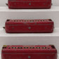Lionel 710S Vintage O Orange Tinplate Passenger Cars: 710, 710 & 712