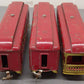 Lionel 710S Vintage O Orange Tinplate Passenger Cars: 710, 710 & 712