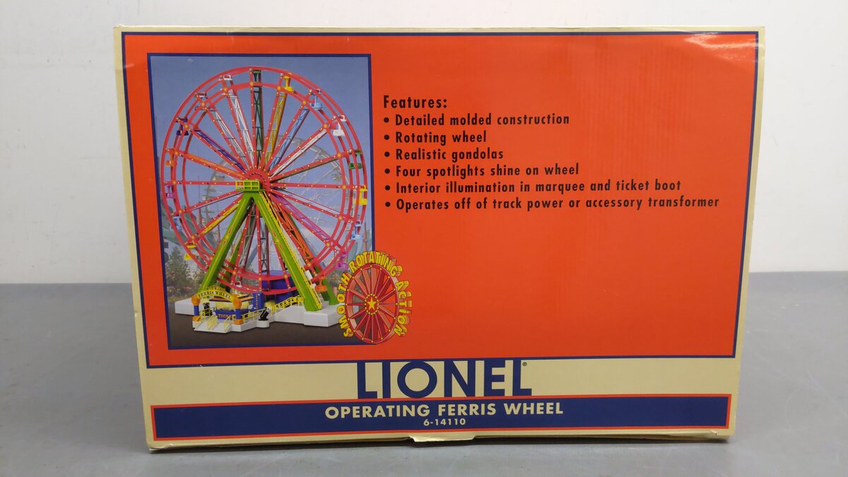 Lionel 6-14110 O Gauge Operating Ferris Wheel EX/Box