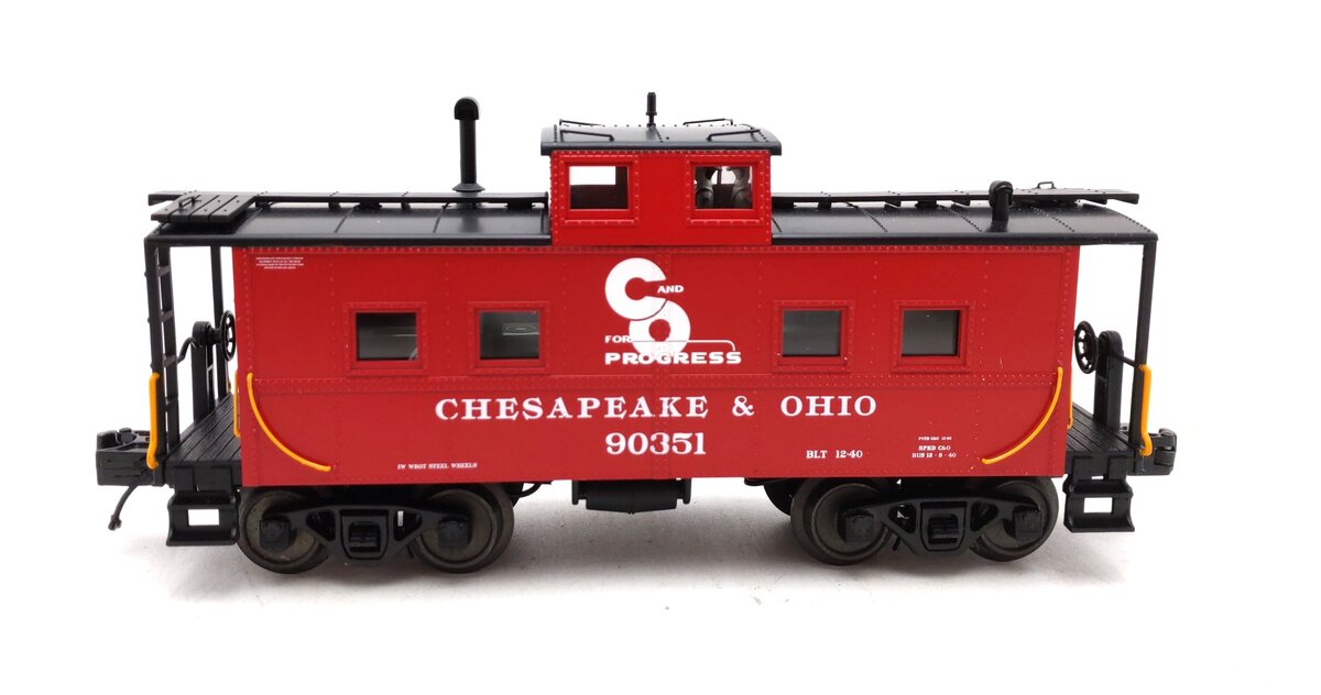 MTH 20-91408 O Chesapeake & Ohio Steel Caboose #90351 NIB
